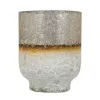 Vase Crystal Golden White 15 x 15 x 19 cm