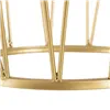 Side table 43 x 43 x 50 cm Golden Metal White Marble