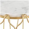 Side table 43 x 43 x 50 cm Golden Metal White Marble