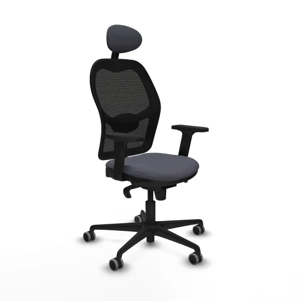 Office Chair with Headrest Jorquera Piqueras y Crespo 2D036G1 Dark grey