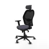 Office Chair with Headrest Jorquera Piqueras y Crespo 2D036G2 Dark grey