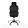 Office Chair with Headrest Jorquera Piqueras y Crespo 2D036G2 Dark grey
