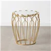 Side table 50 x 50 x 54,6 cm Golden Metal White Marble