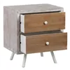 Nightstand COUNTRY Natural White Fir wood 50 x 35 x 55 cm MDF Wood