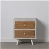 Nightstand COUNTRY Natural White Fir wood 50 x 35 x 55 cm MDF Wood