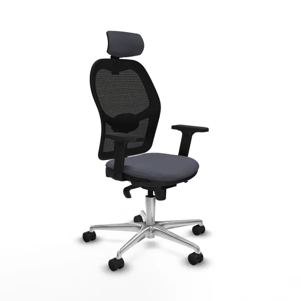 Office Chair with Headrest Jorquera Piqueras y Crespo 2D086N2 Dark grey
