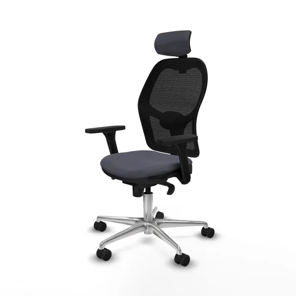 Office Chair with Headrest Jorquera Piqueras y Crespo 3D086N2 Dark grey
