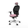 Office Chair with Headrest Jorquera Piqueras y Crespo 2D086N1 Pink