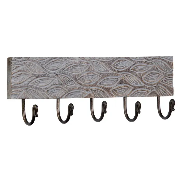 Wall mounted coat hanger 45,5 x 7 x 15,5 cm Metal Wood