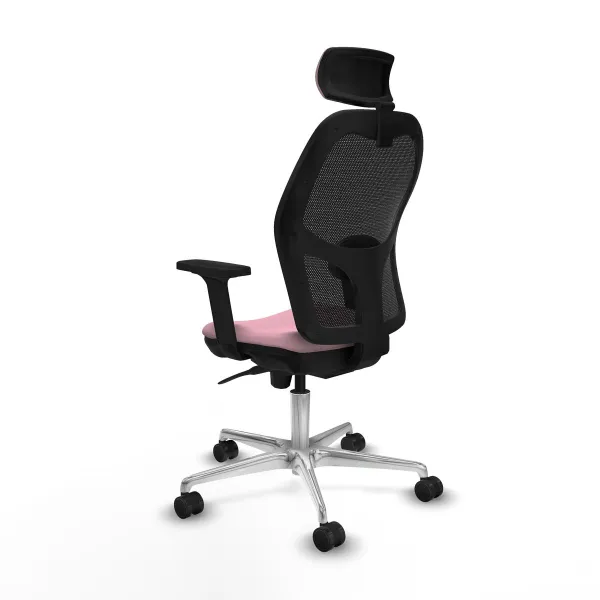 Office Chair with Headrest Jorquera Piqueras y Crespo 2D086N2 Pink