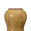 Vase 17,5 x 17,5 x 25 cm Ceramic Mustard