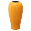 Vase 21,5 x 21,5 x 41 cm Ceramic Yellow