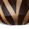 Vase 27 x 27 x 23 cm Zebra Ceramic Golden Brown