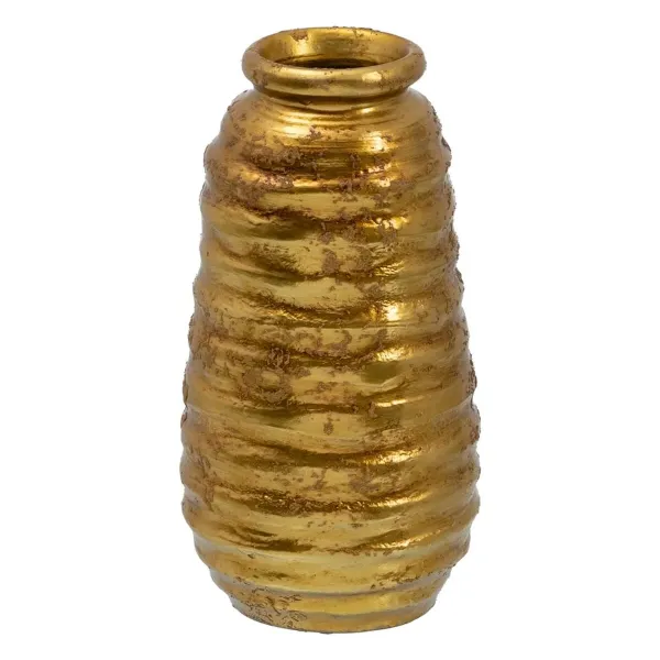 Vase Ceramic Golden 15 x 15 x 30 cm