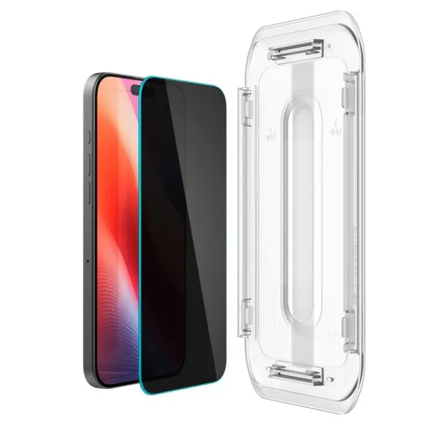 SZK£O PRYWATYZUJ¥CE SPIGEN GLAS.TR ”EZ FIT” 2-PACK IPHONE 16 Pro / 17 / 17 Pro PRIVACY
