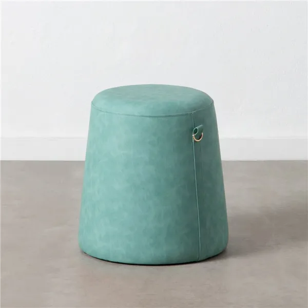 Pouffe Blue Synthetic Leather 41 x 41 x 42 cm DMF