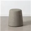 Pouffe Grey Synthetic Leather 41 x 41 x 42 cm DMF