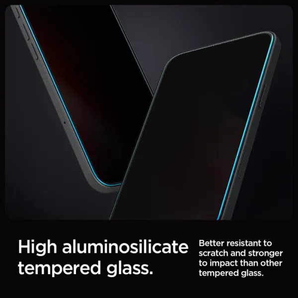 SZK£O PRYWATYZUJ¥CE SPIGEN GLAS.TR ”EZ FIT” 2-PACK IPHONE 16 Pro / 17 / 17 Pro PRIVACY