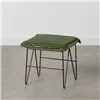 Pouffe Synthetic Fabric Metal 40 x 40 x 35 cm Light Green