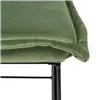 Pouffe Synthetic Fabric Metal 40 x 40 x 35 cm Light Green