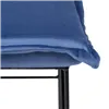 Pouffe Synthetic Fabric Blue Metal 40 x 40 x 35 cm