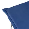 Pouffe Synthetic Fabric Blue Metal 40 x 40 x 35 cm