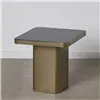 Side table 50,5 x 50,5 x 51 cm Crystal Black Golden Metal