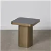 Side table Crystal Black Golden Metal 40 x 40 x 45 cm