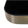 Side table Crystal Black Golden Metal 40 x 40 x 45 cm