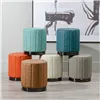 Pouffe Blue Synthetic Leather 38 x 38 x 42 cm DMF