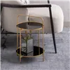 Side table 31 x 31 x 48 cm Crystal Golden Metal