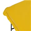 Pouffe Synthetic Fabric Metal Yellow 40 x 40 x 35 cm