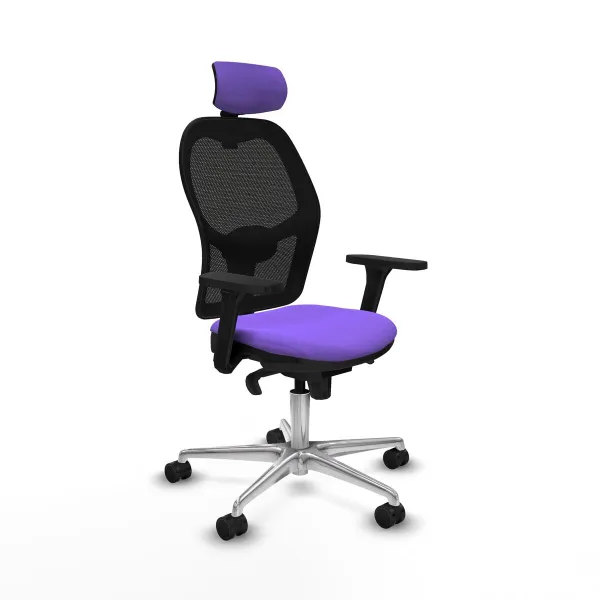 Office Chair with Headrest Jorquera Piqueras y Crespo 3D086N2 Lilac