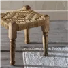 Bench Wood 40 x 40 x 40 cm Natural Fibre