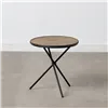 Side table Natural Black Metal Bamboo 38 x 38 x 40 cm