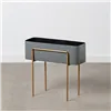 Planter 55 x 24 x 51 cm Grey Golden Metal