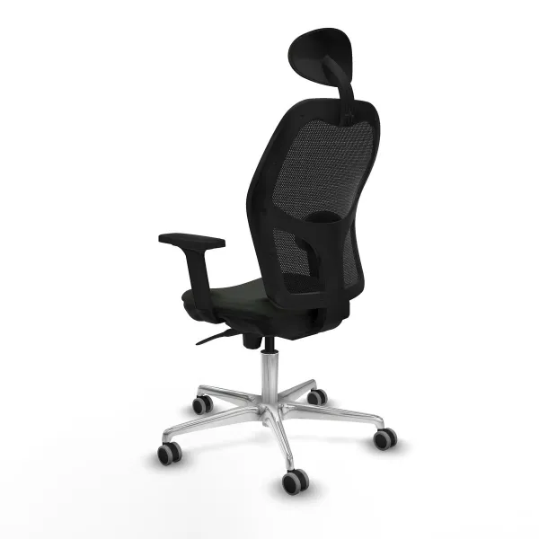 Office Chair with Headrest Jorquera Piqueras y Crespo 2D086G1 Black