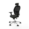 Office Chair with Headrest Jorquera Piqueras y Crespo 2D086N2 Black