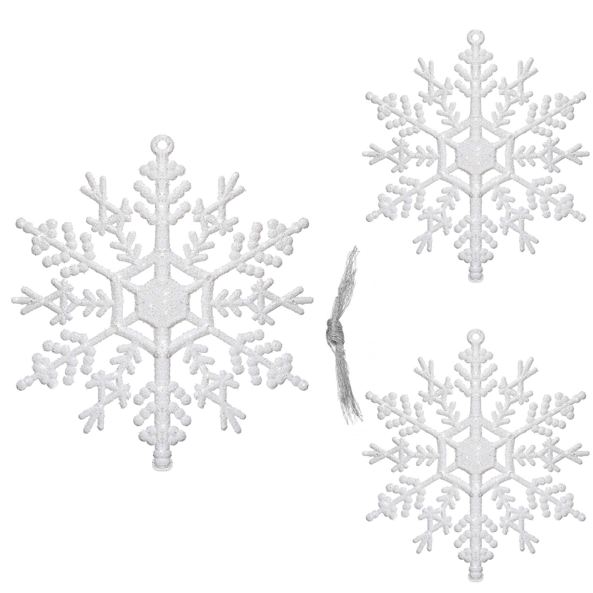 Christmas decorations - snowflakes Springos CA0755 3 pcs.