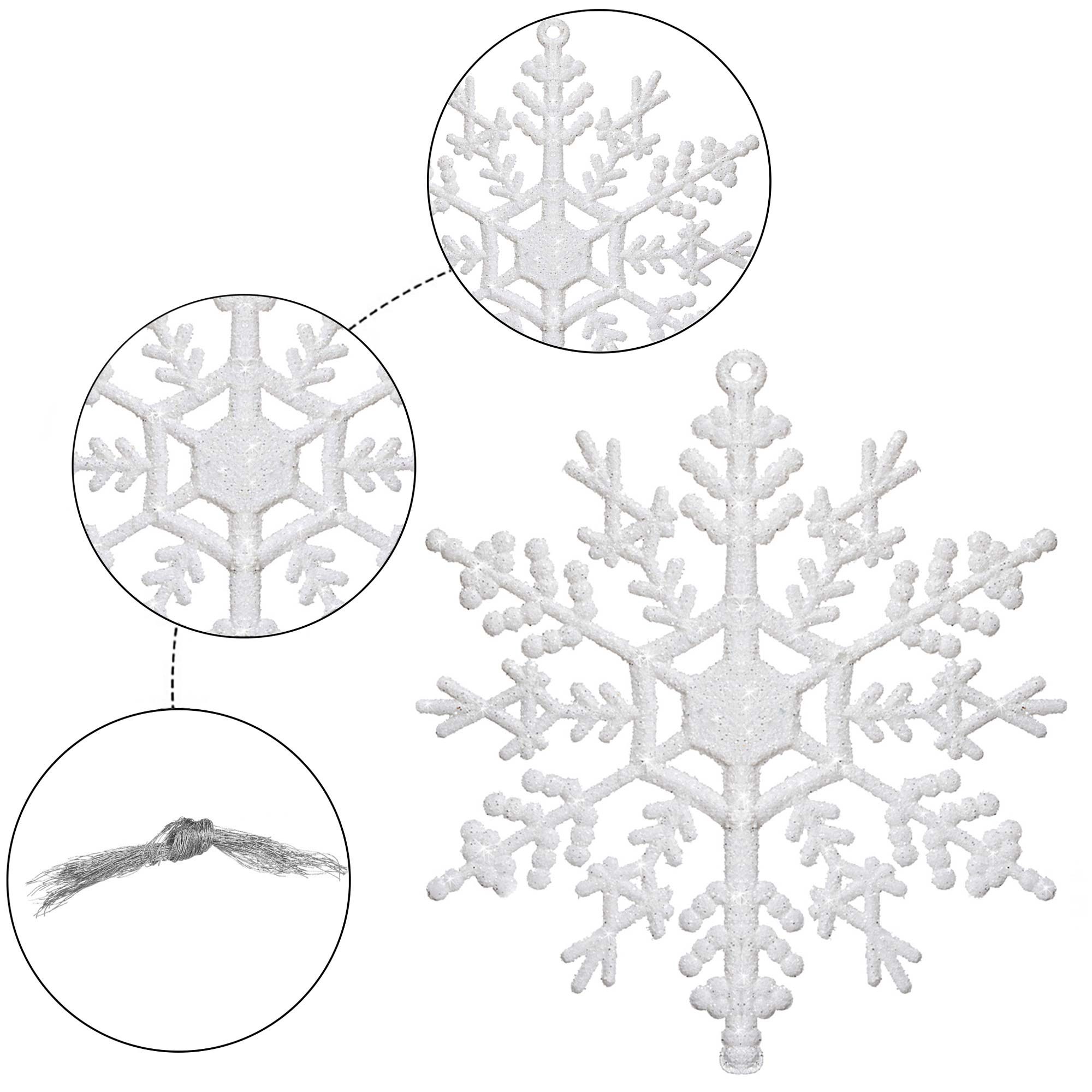 Christmas decorations - snowflakes Springos CA0755 3 pcs.