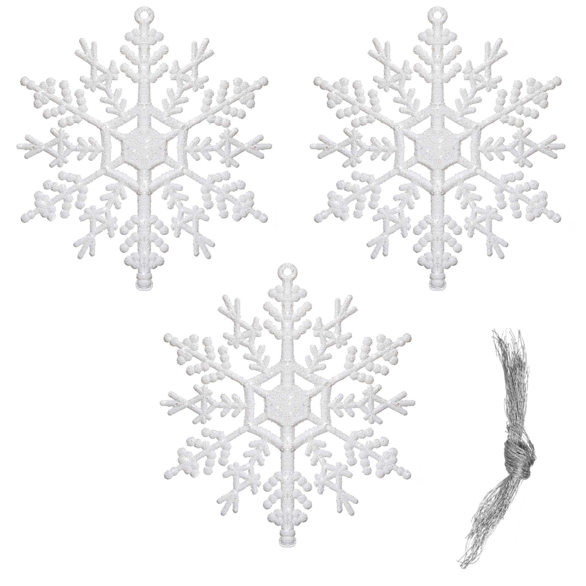Christmas decorations - snowflakes Springos CA0755 3 pcs.