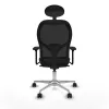 Office Chair with Headrest Jorquera Piqueras y Crespo 3D086N1 Black