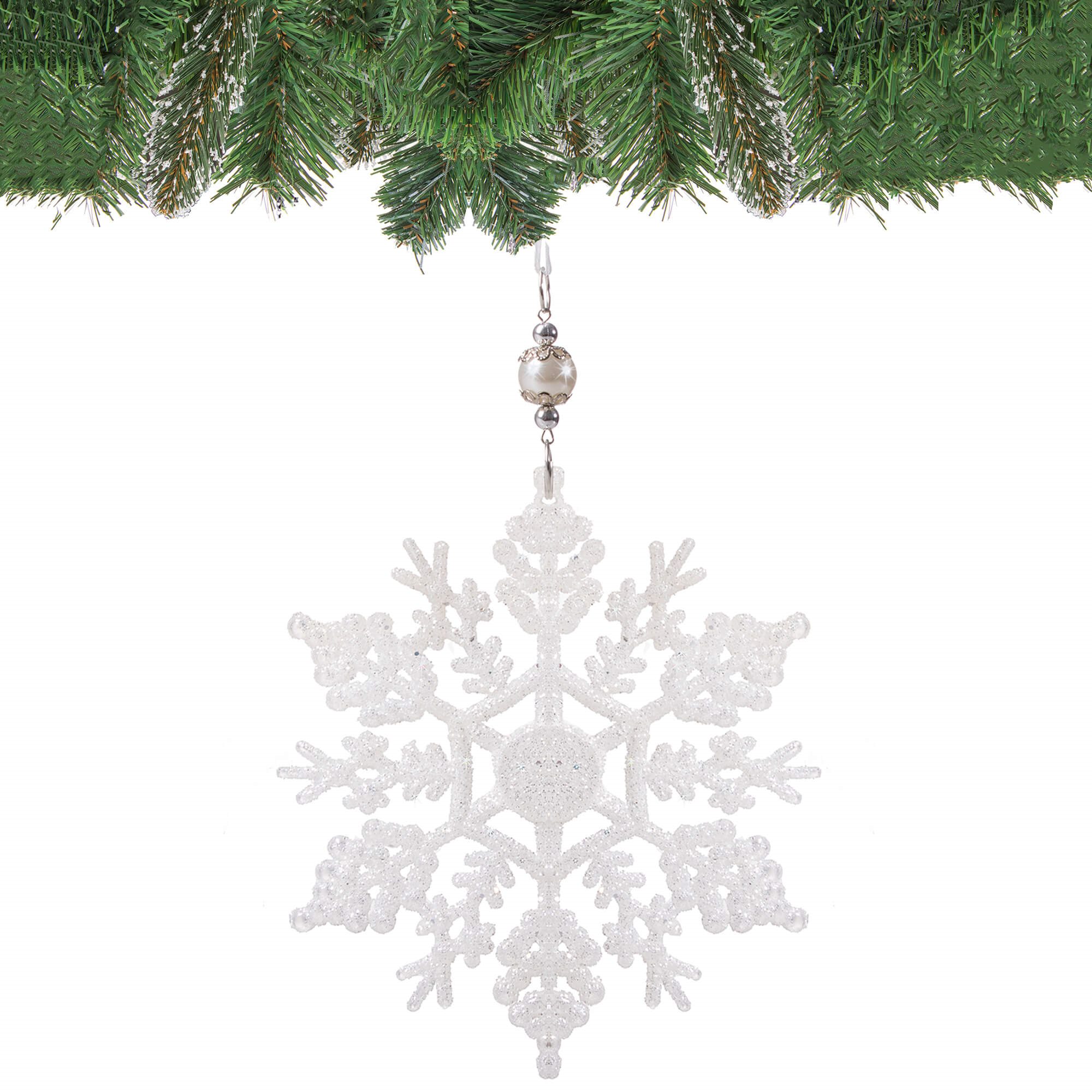 Christmas tree ornament, star, snowflake pendant 13 cm