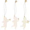 Christmas Decor Springos CA0757 7 cm Metal Angels Set of 3 pcs.
