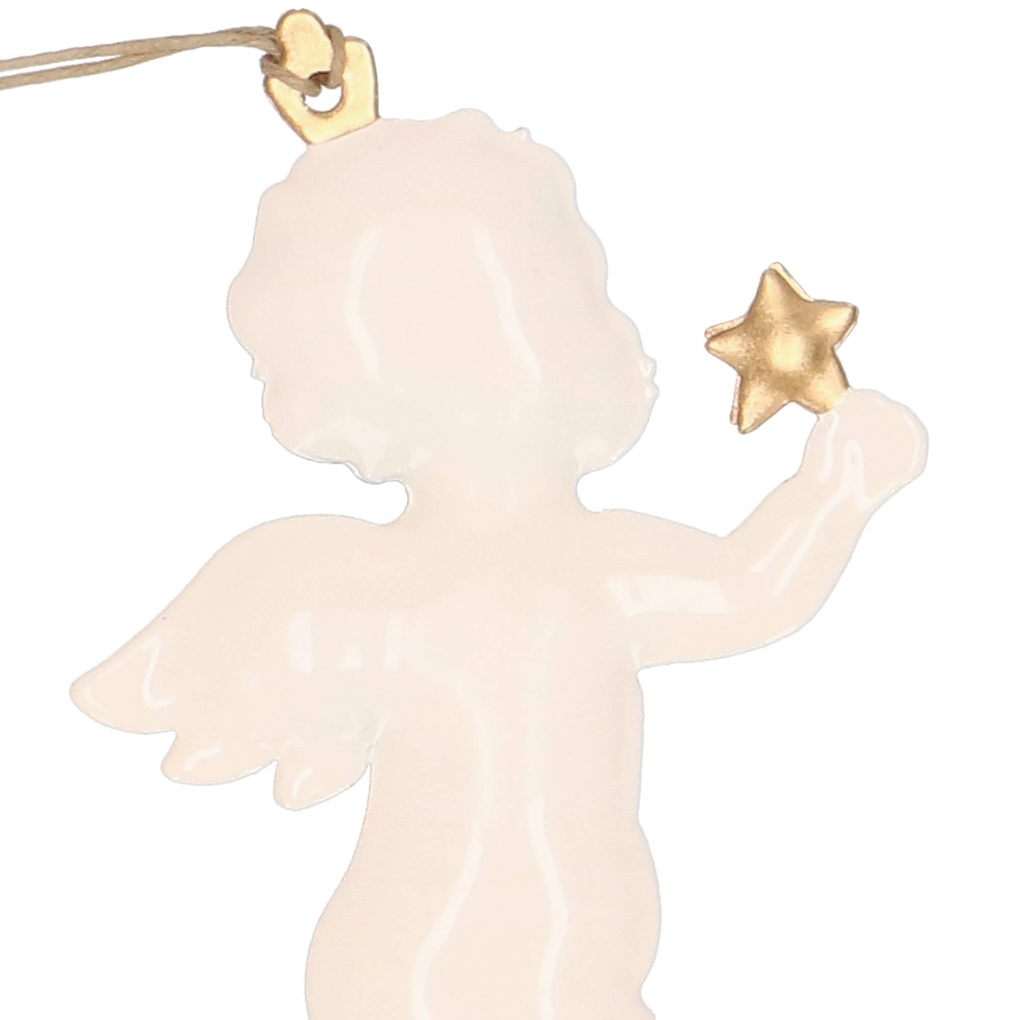 Christmas Decor Springos CA0757 7 cm Metal Angels Set of 3 pcs.