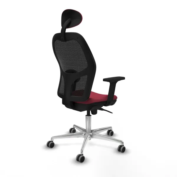 Office Chair with Headrest Jorquera Piqueras y Crespo 2D086G1 Maroon