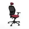 Office Chair with Headrest Jorquera Piqueras y Crespo 3D036N1 Maroon