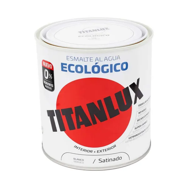 Acrylic polish Titanlux 01t056614 Ecological 250 ml White Satin finish