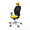 Office Chair with Headrest Jorquera Piqueras y Crespo 1D086N1 Yellow