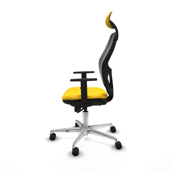 Office Chair with Headrest Jorquera Piqueras y Crespo 1D086N1 Yellow